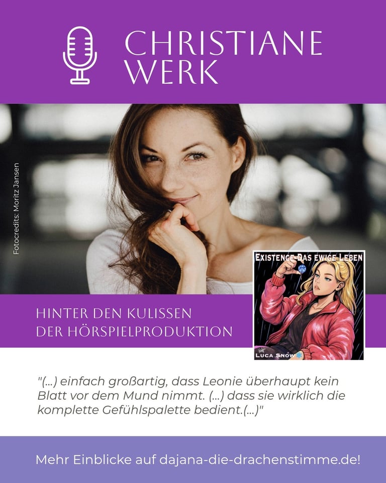 Christiane Werk spricht im Hörspiel "Existence - Das ewige Leben" von Luca Snow