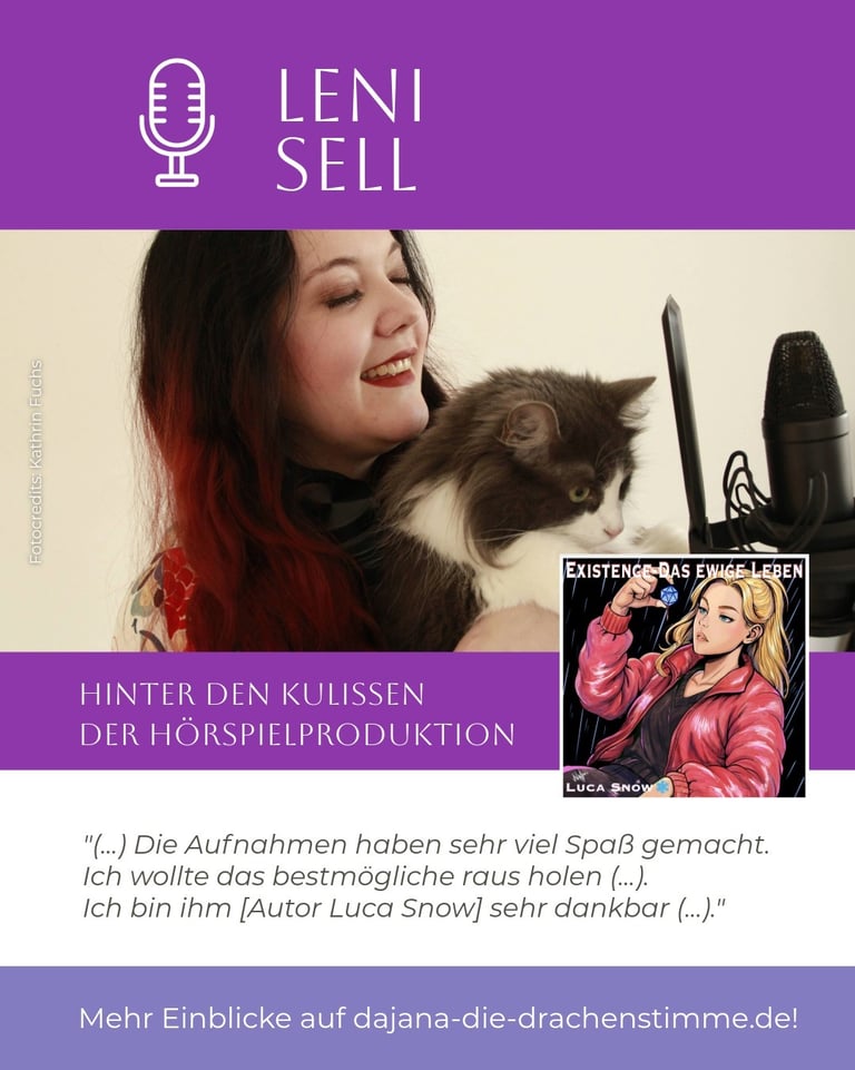 Leni Sell spricht im Hörspiel "Existence - Das ewige Leben" von Luca Snow