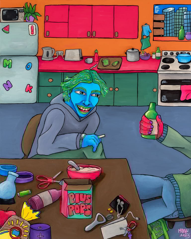 'Bev's at the Share house' Art Work