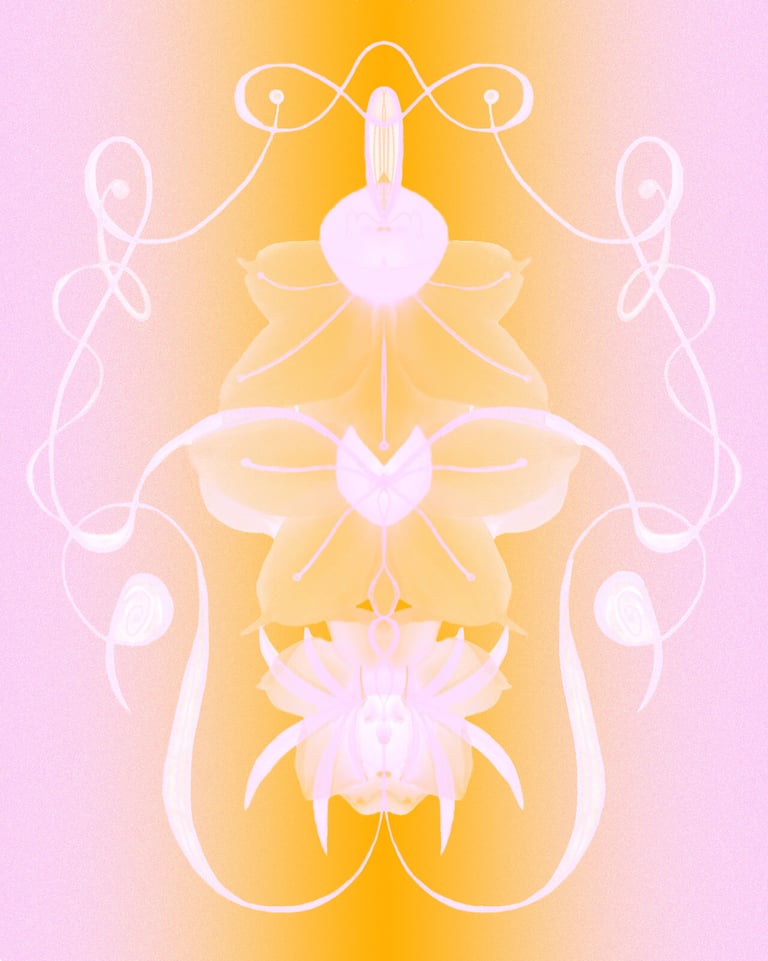 ilustración digital sobre botánica eterea