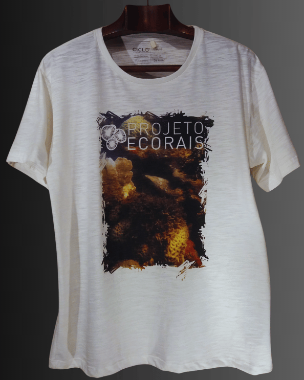 Camiseta ecológica de PET reciclado flamê, Baby Look, Manga curta, Projeto ECORAIS