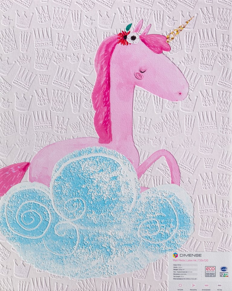 Close-up of Princess Castle canvas texture on Dimense Media Matt