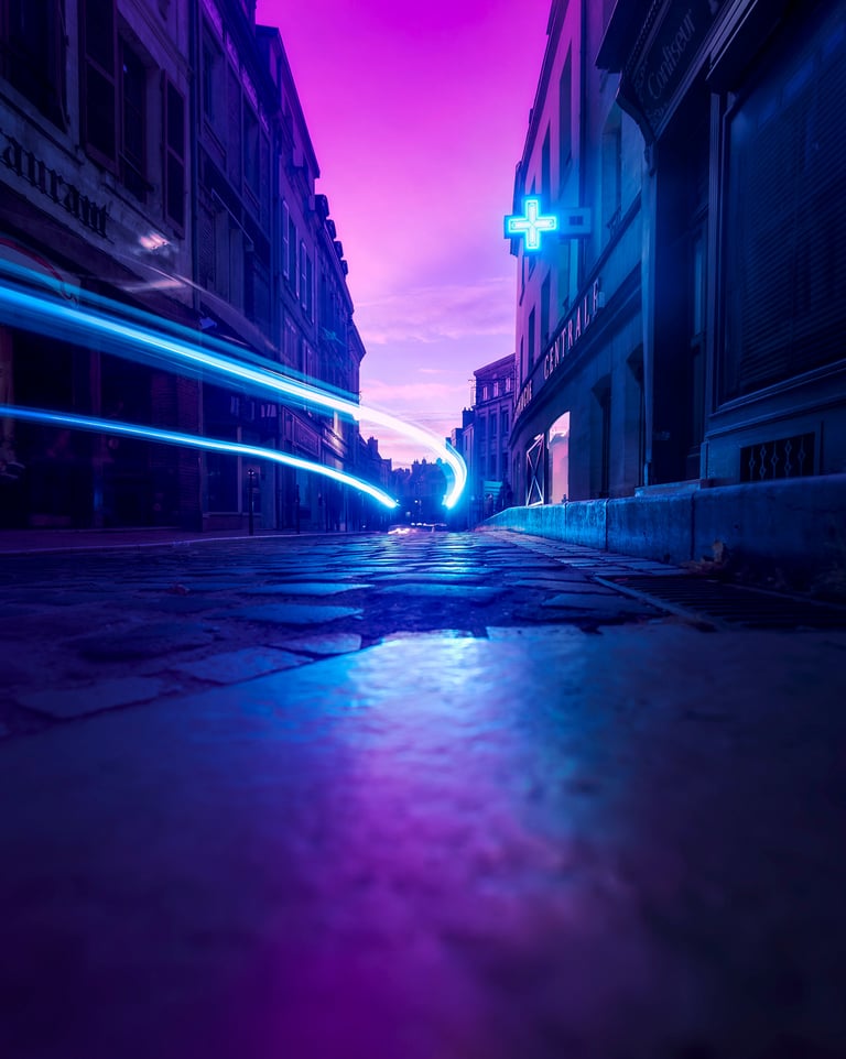 Paysage urbain graphique et architectural par David Keochkerian