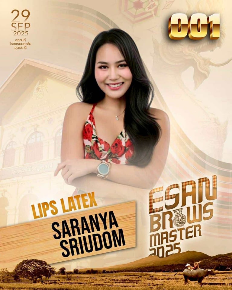 Esan Brows Master 2025 titel voor Saranya Sriudom
