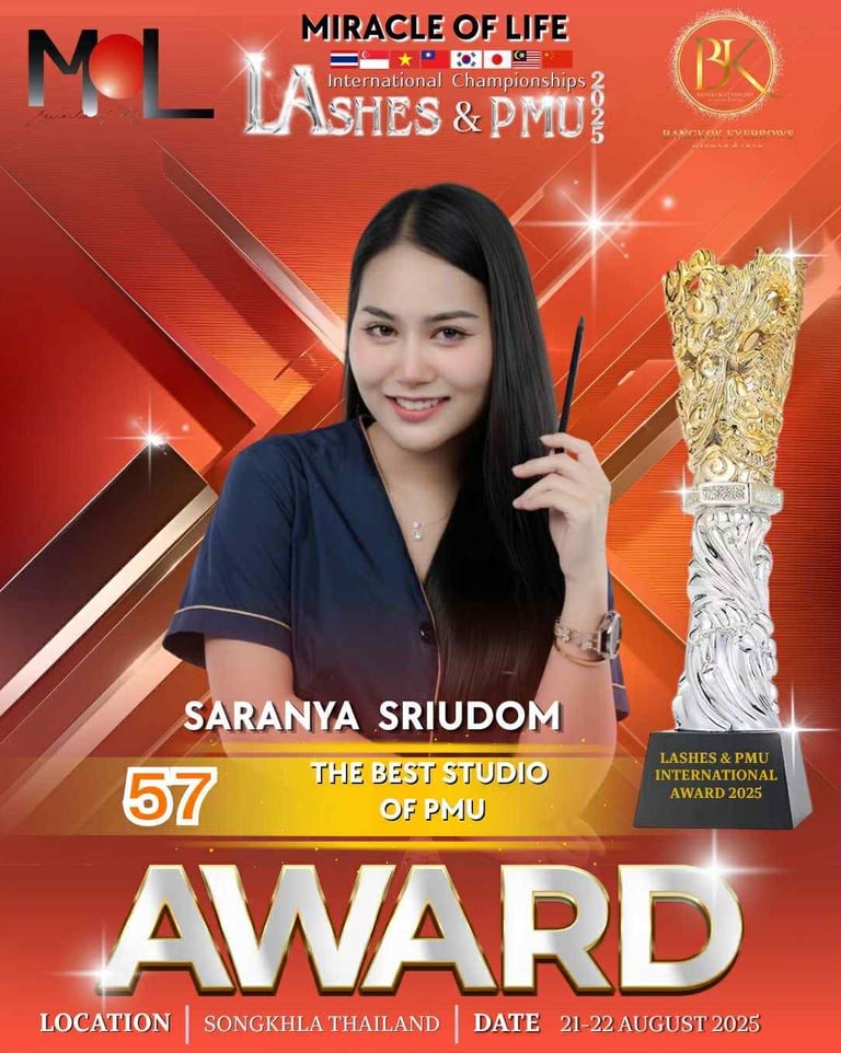 Award voor Best PMU Studio 2025 Saranya Sriudom