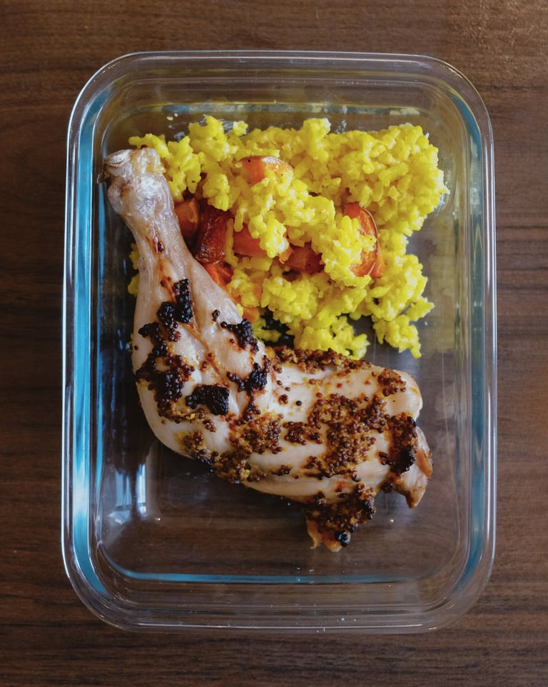 Plat préparé lors d'une séance de batch cooking