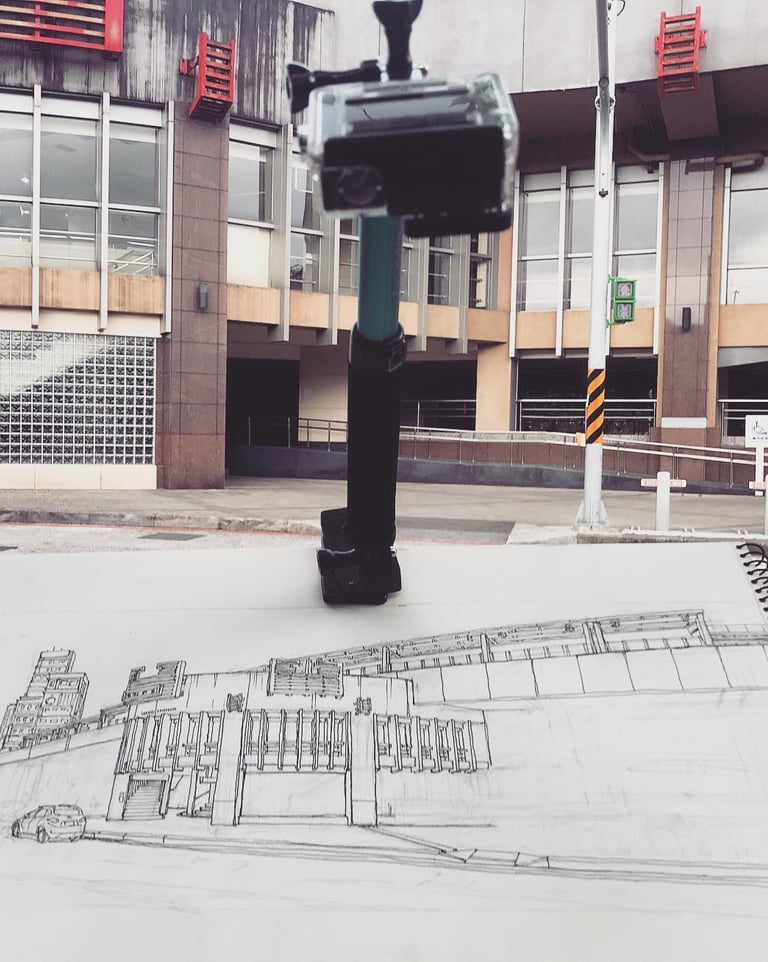 Urban sketch by artist Evgeny Bondarenko