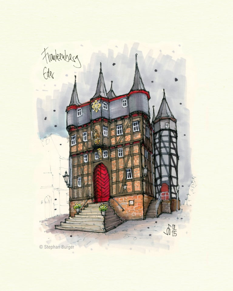 Zeichnungen Rathaus Frankenberg