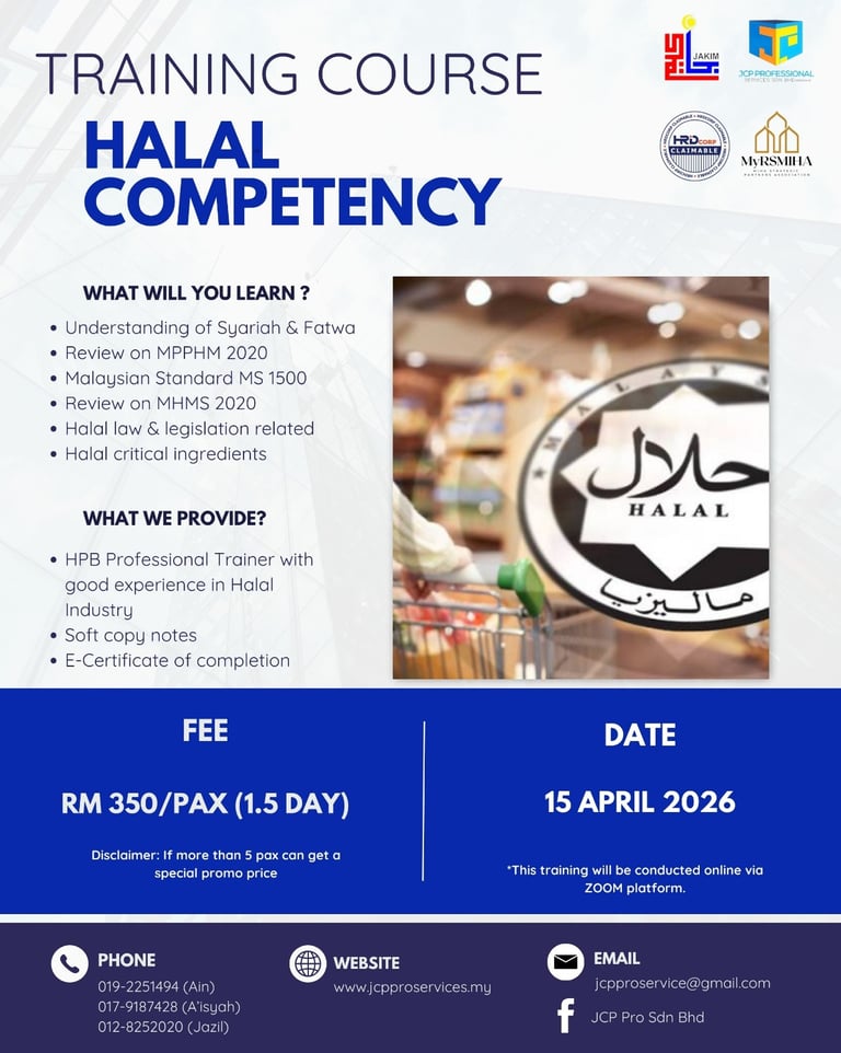 HALAL COMPETENCY TRAINING
