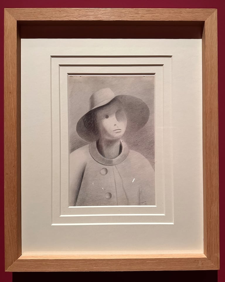 Woman with hat (Self Portrait?), 1917, pencil on paper ©LS
