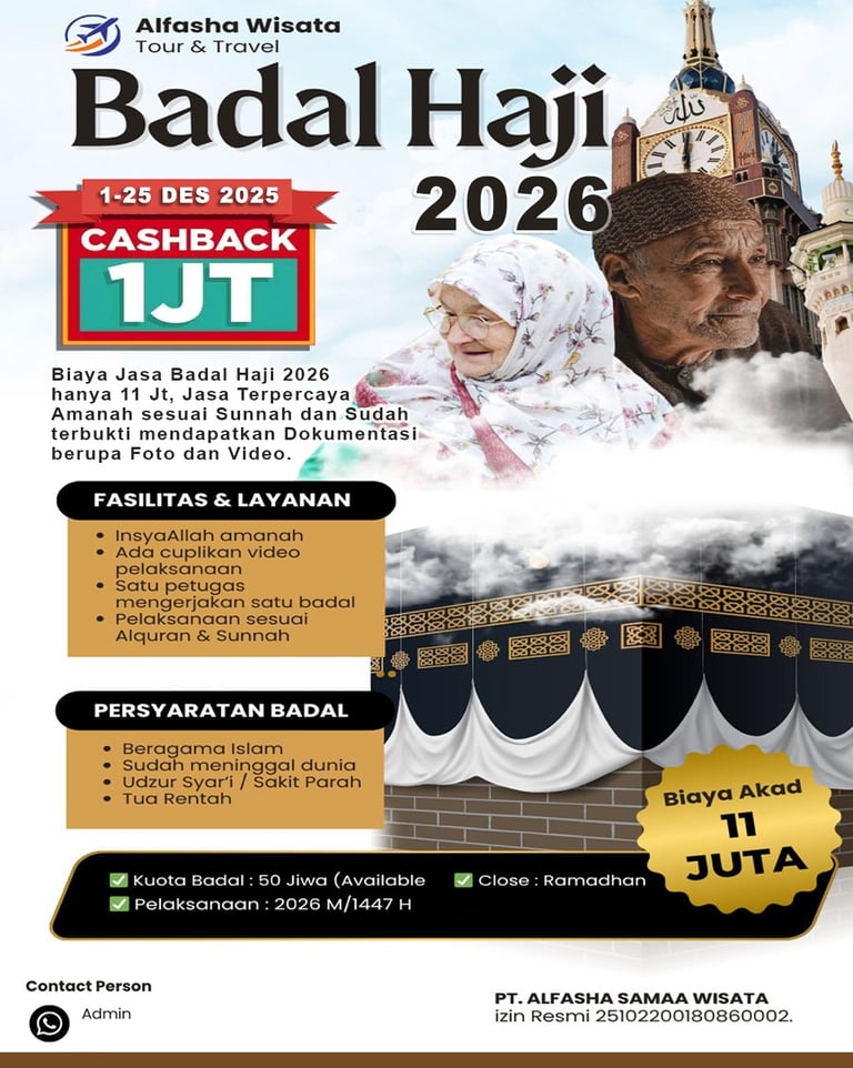 biaya badal haji 2026