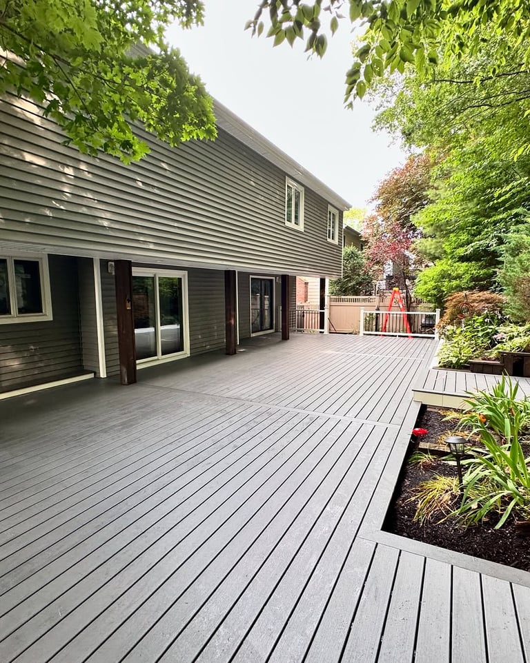 wpc decking installed design