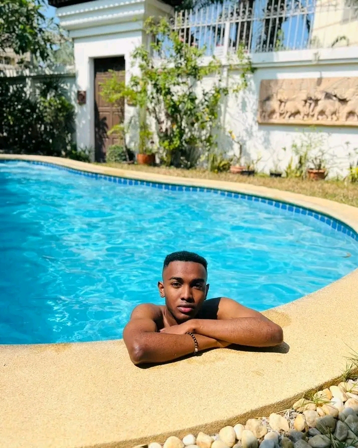 Massage therapist relaxing in swimming pool in Pattaya