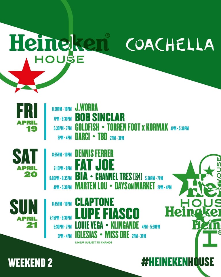 a poster for a coachella house