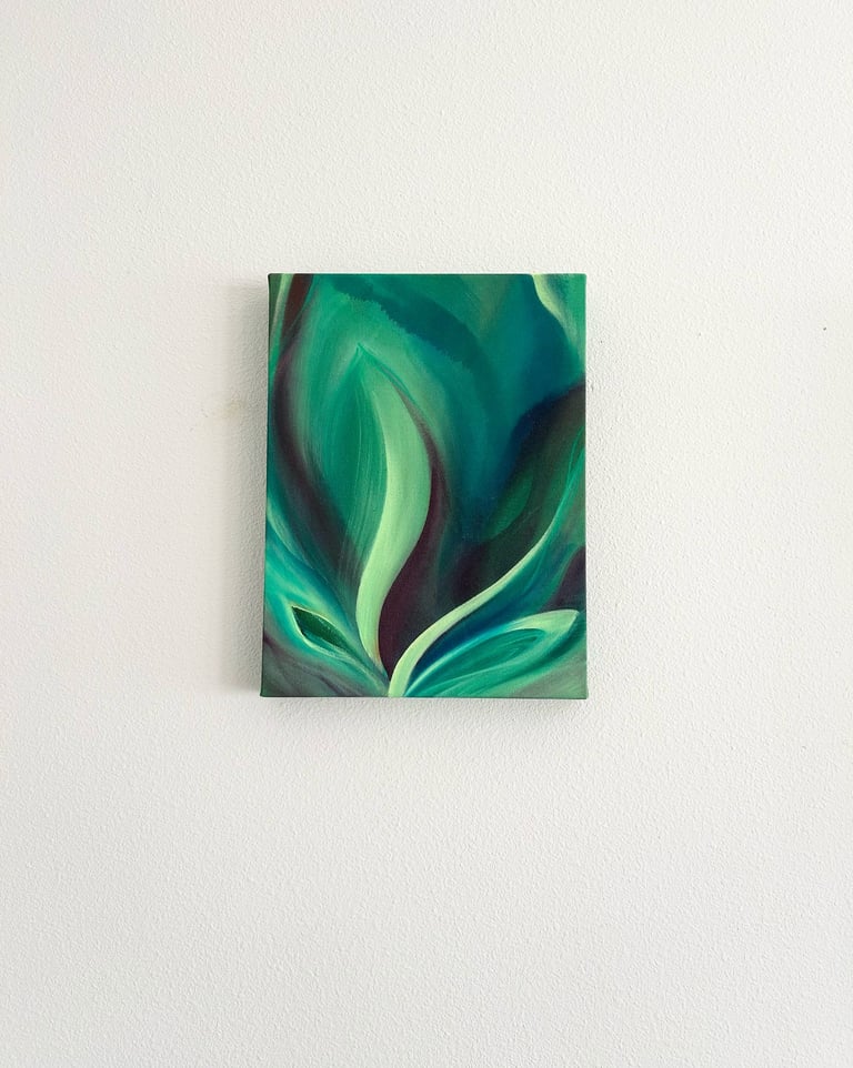 abstract painting by Anya Baboyedova inspired by natural landscapes