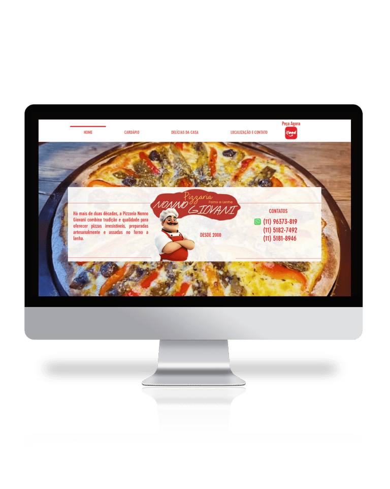 Site Pizzaria Nonno Giovani