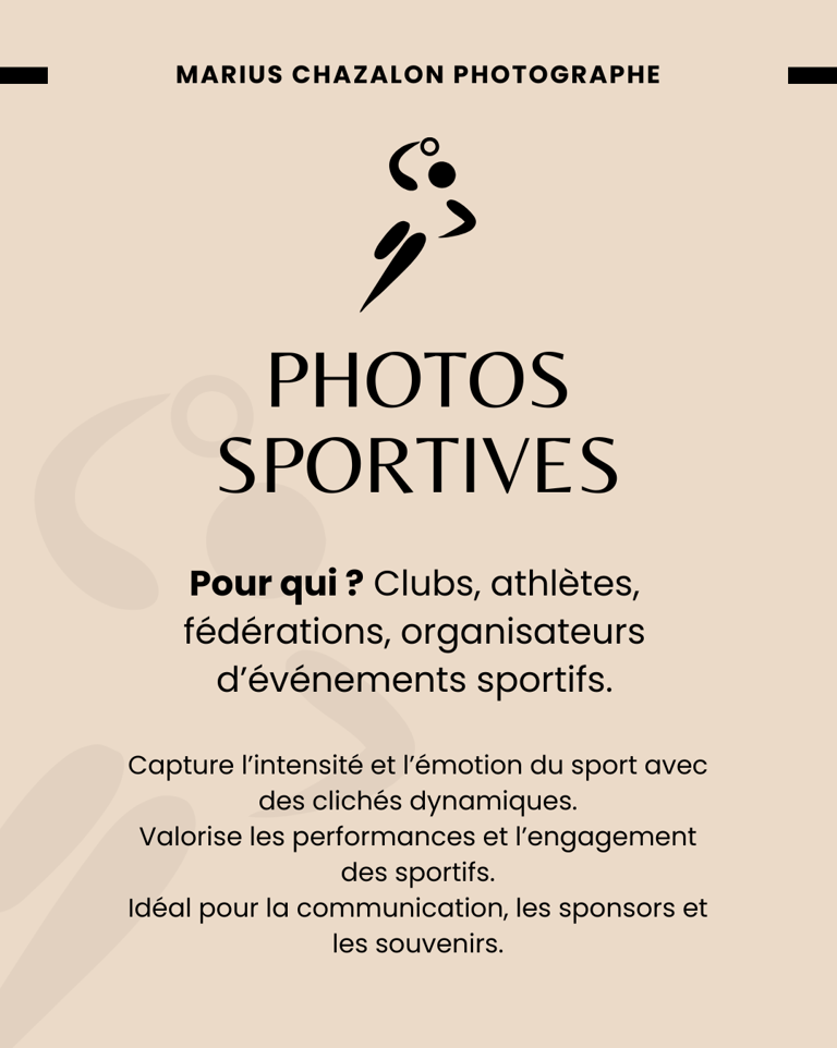 Description de l'offre photos sportives