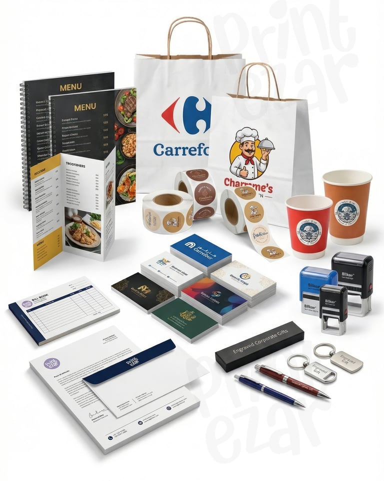 Affordable Printing Services UAE: Paper Cups, Business Cards, Stickers, Flyers. High Quality.