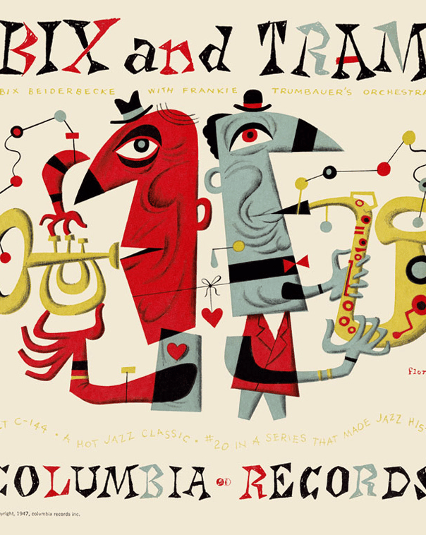 Bix and Tram is an album cover done by Jim Flora.