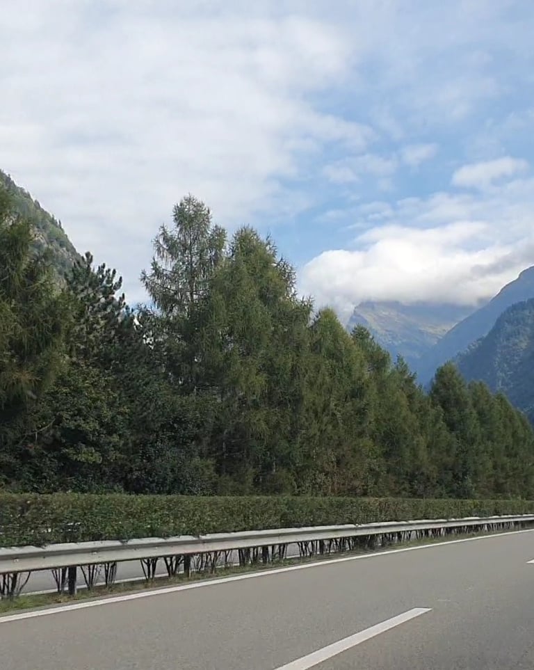 Views of the scenery near the San Bernadino Pass