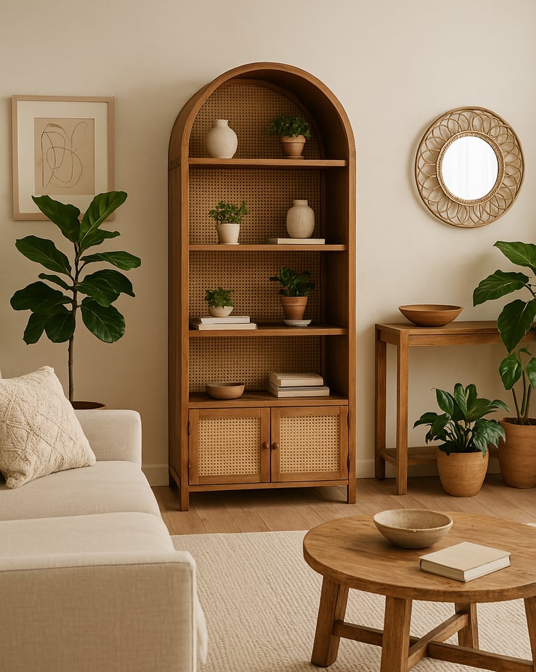boho bookshelves