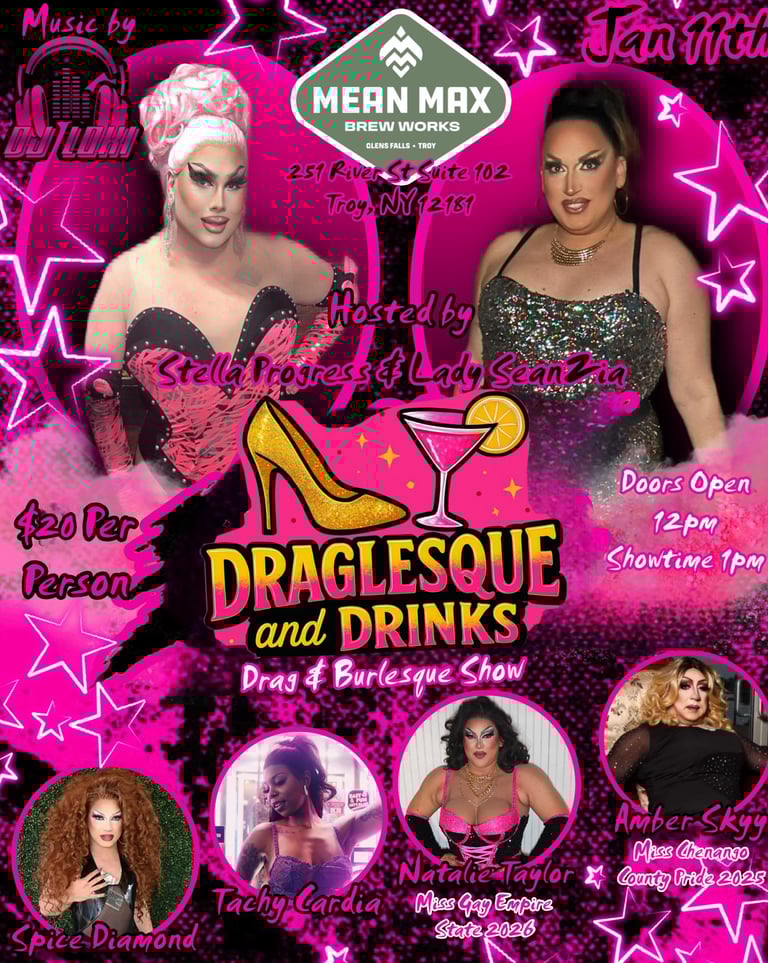 Draglesque & Drinks @ Mean Max Brew Works - January 11th 