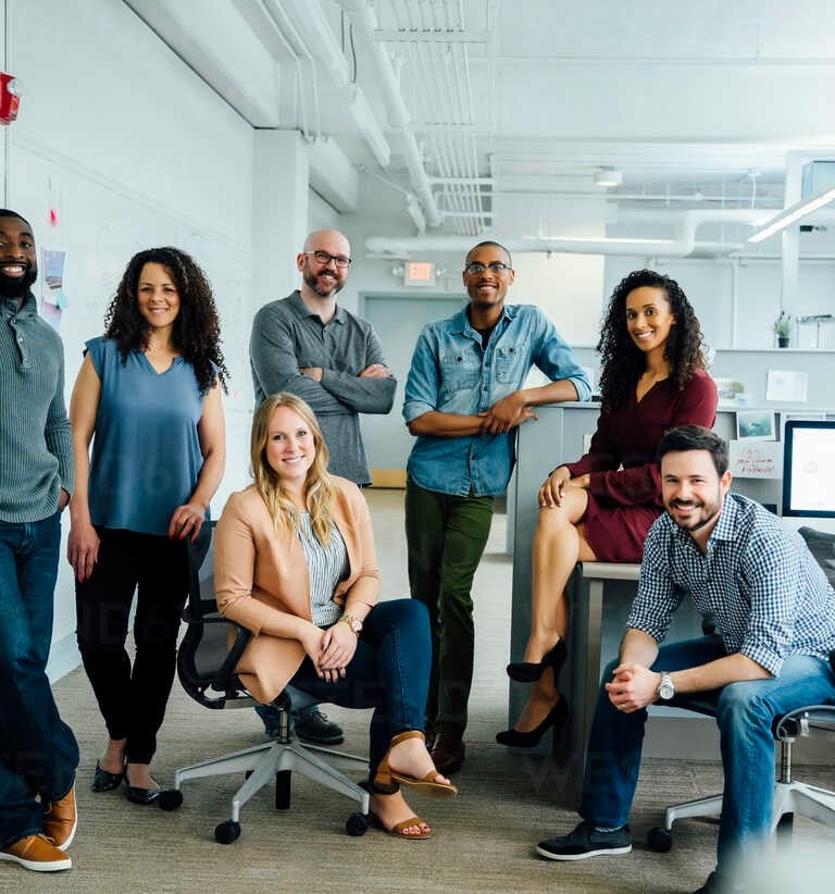 Portrait of diverse business people