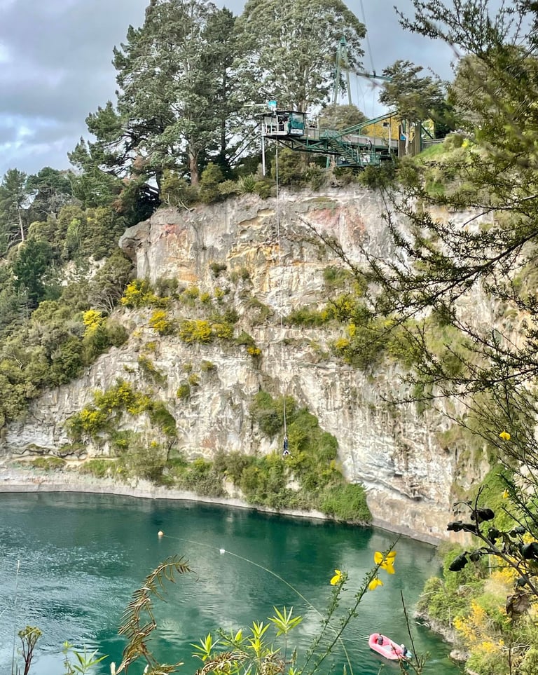 La plataforma para hacer puenting en Taupo