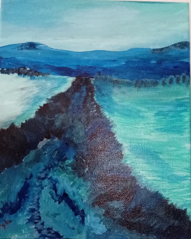 Serenity Through Drama (painting) Kylee Nicole Smith