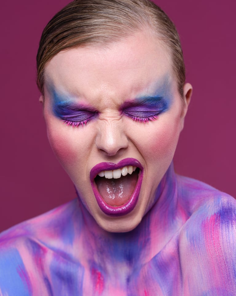 Nottingham creative portrait photographer , makeup, photography