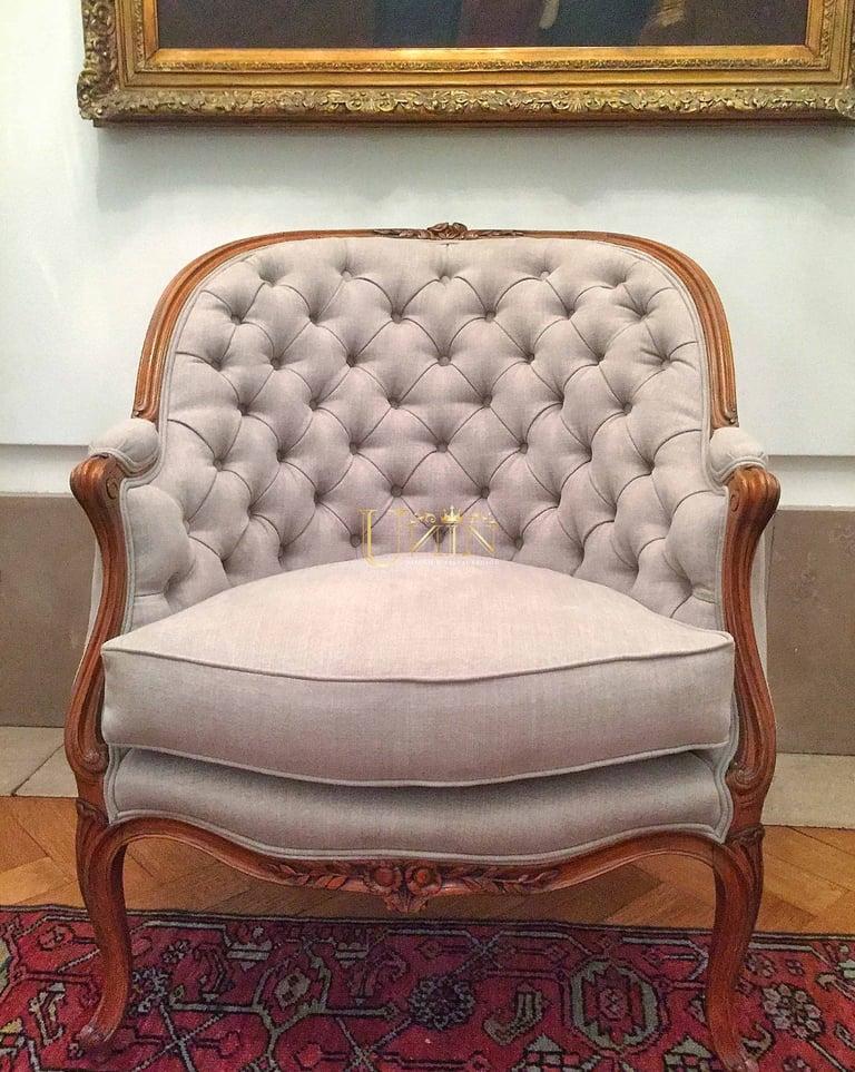 Bergère Louis XV capitonnée 