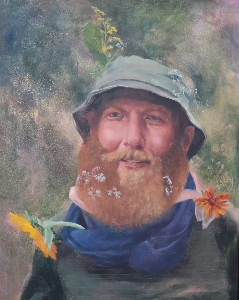 Soulful portrait expressing quiet strength and embodied light