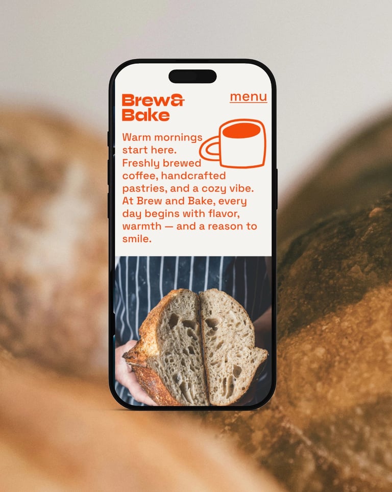 Landingpage-Layout für mobile Geräte