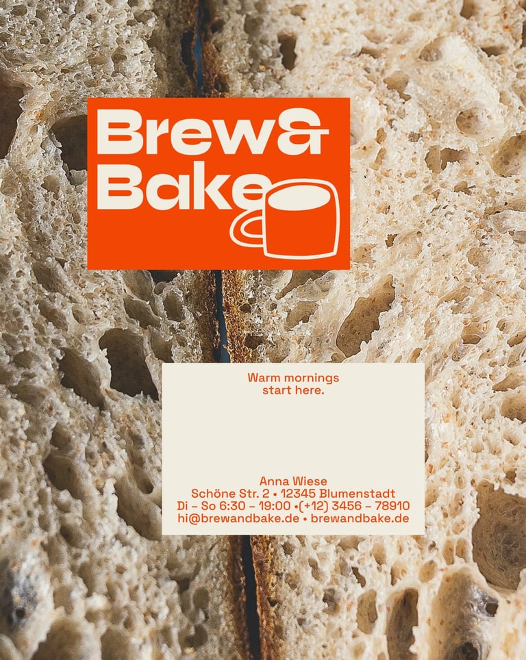 Visitenkarte mit klarer Typografie und Logo-Integration