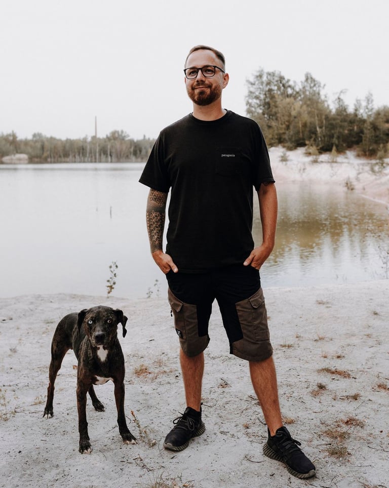 Basti Matern - Hundetrainer aus Merseburg - mit Hund Carl