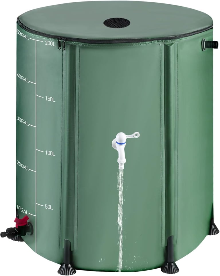 53 Gallon Collapsible Rain Barrel with Zipper