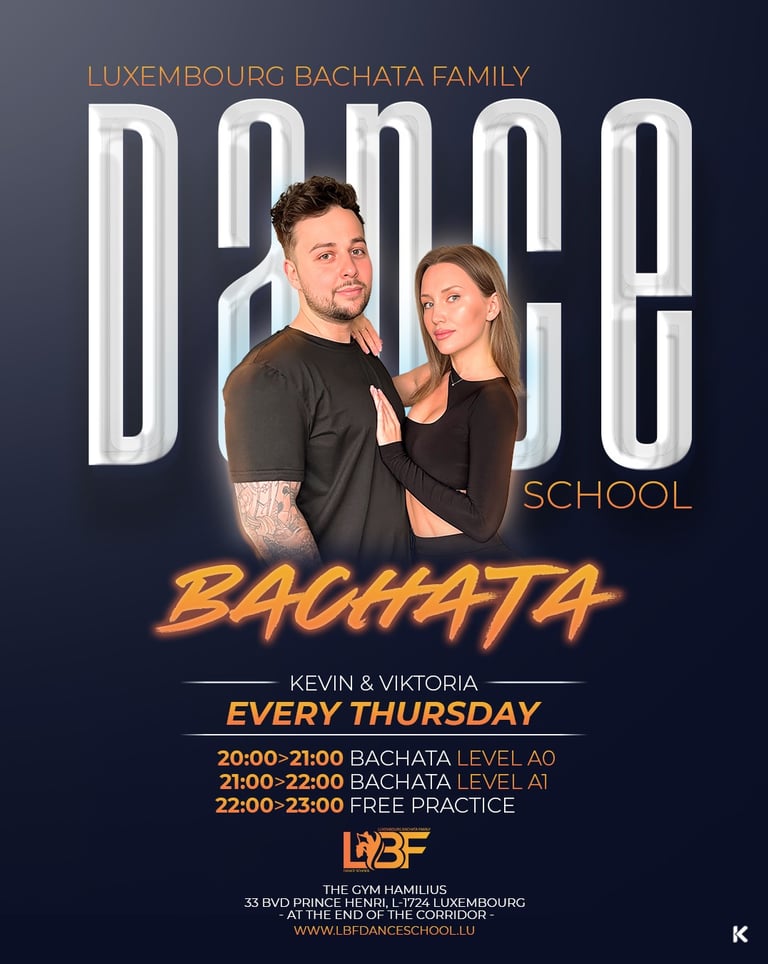 a couple of people standing in front of a dance floor