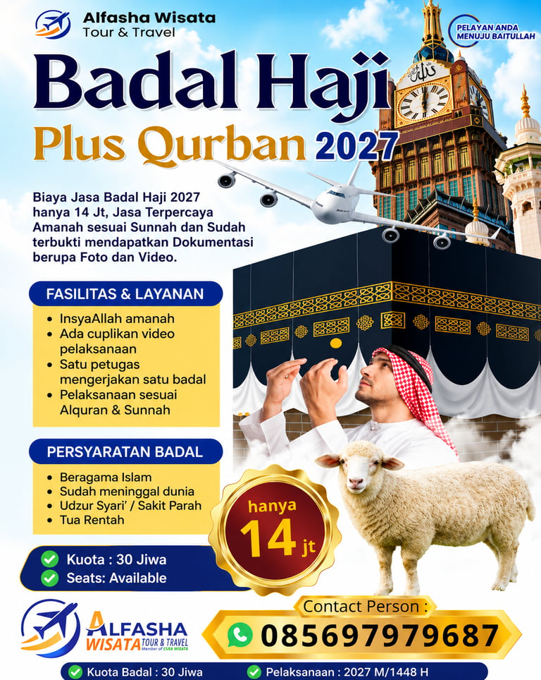 biaya badal haji plus qurban 2027