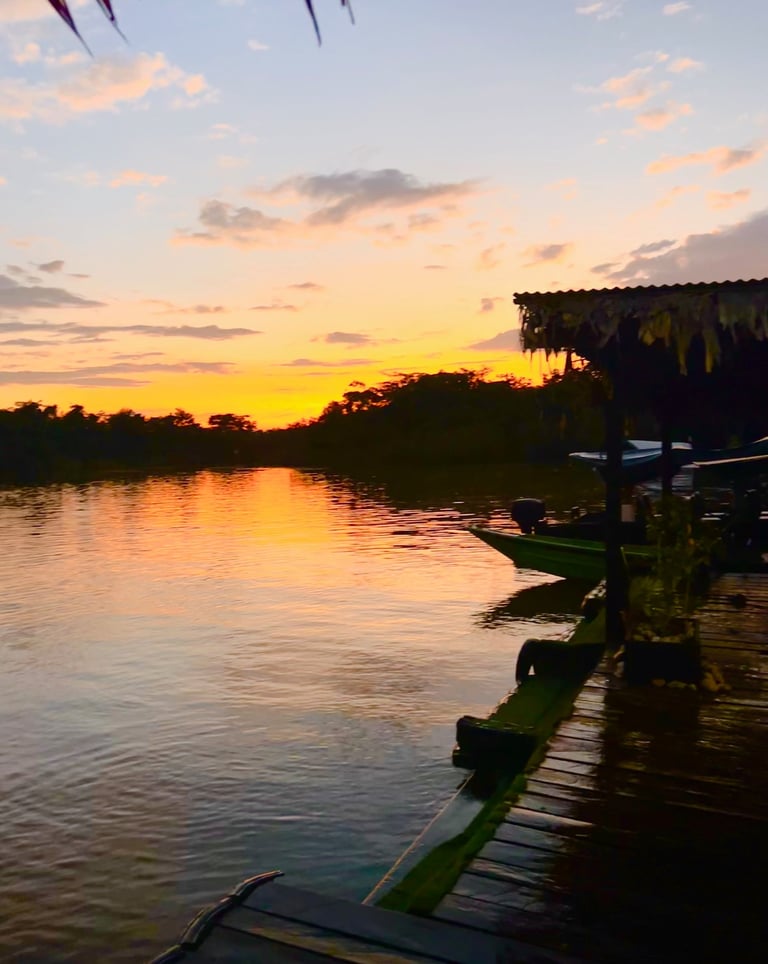 Amazon Oasis Lodge Sunset