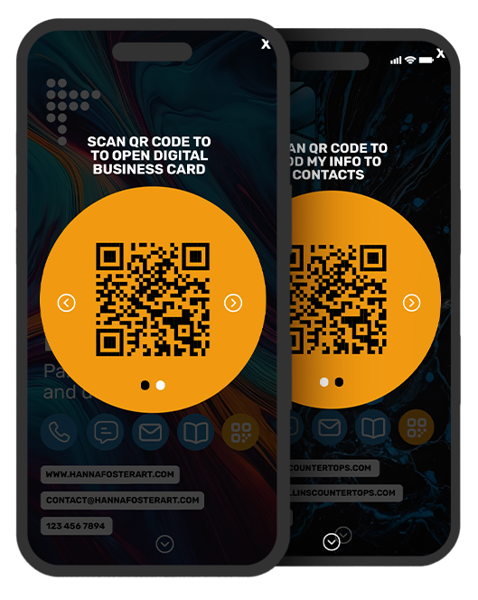 digital business card scan qr codes integration