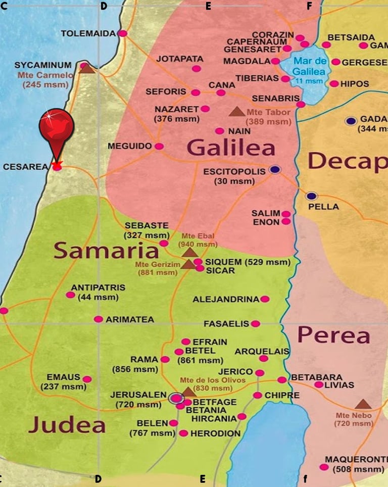 Mapa de Galilea