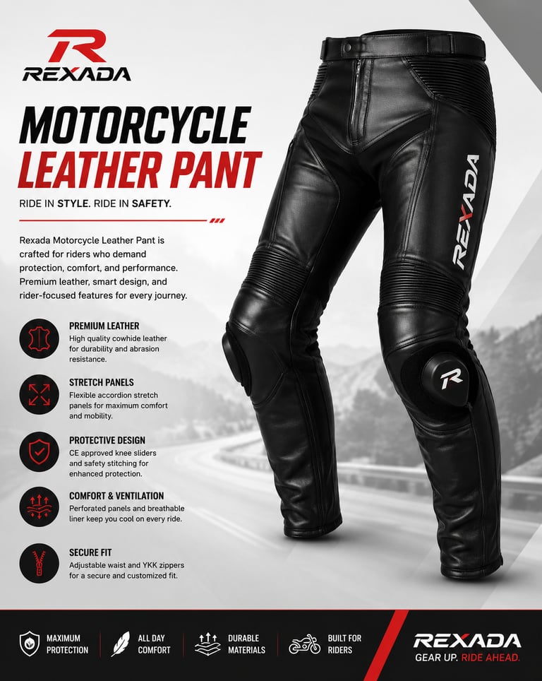 Motorcycle leather pants