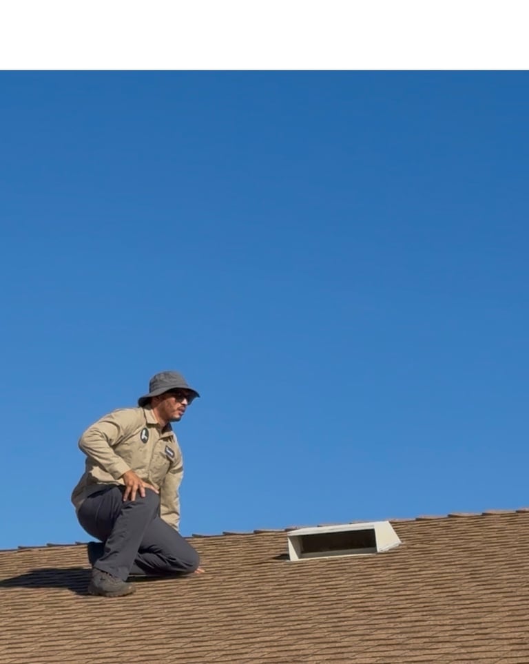 Roof Inspection for a Rodent Trapping and Proofing Service Menifee, Murrieta, Temecula & surrounding areas