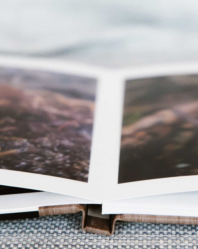 Delux fotoalbumas akrilas ir medžio rašto dirbtinė oda