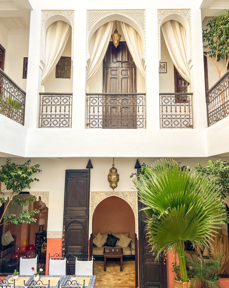 patio chambre riad marrakech