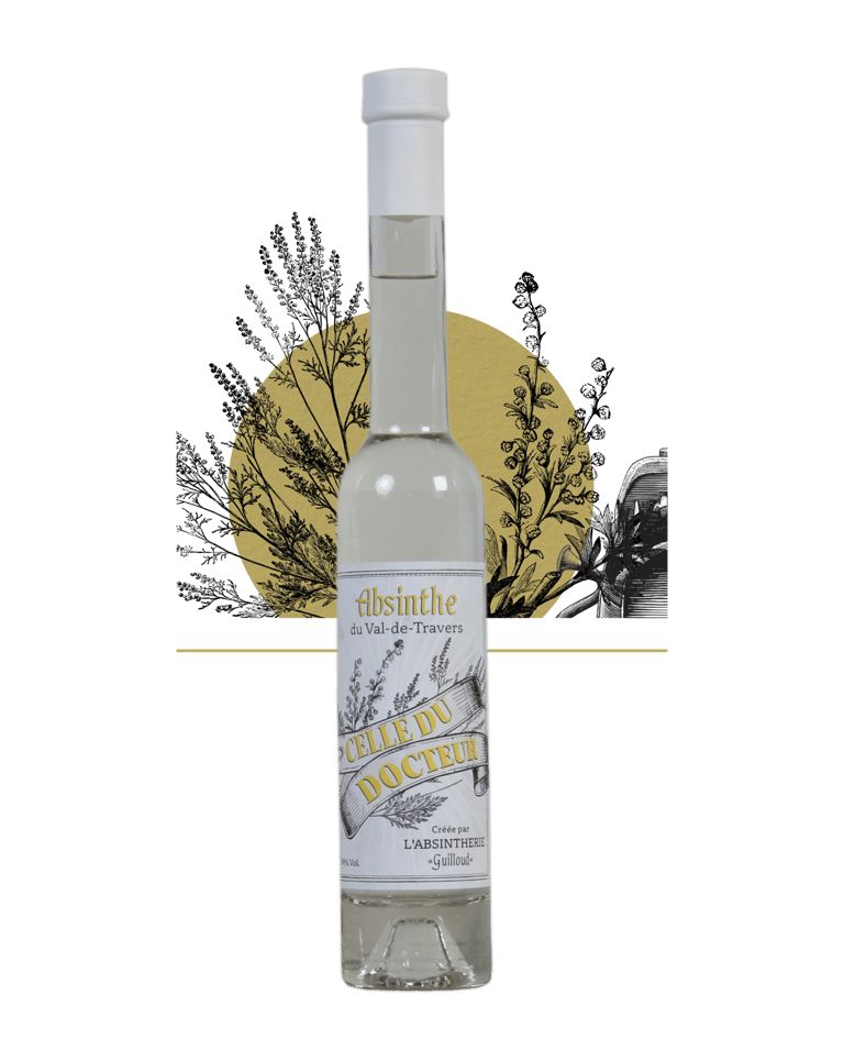 Bouteille d'absinthe Celle du docteur 54% du val de travers