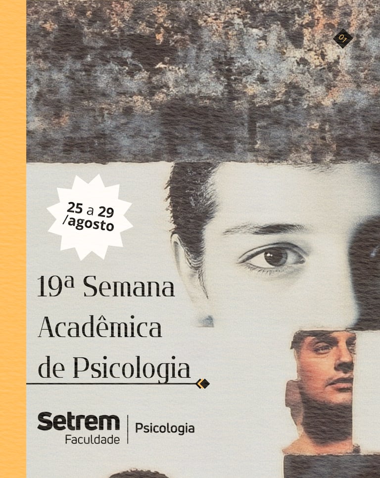 Cartaz da 19ª Semana Acadêmica de Psicologia, um case de branding e psicologia por Ney Hettwer.