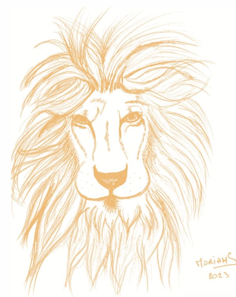 Illustration Lion head
