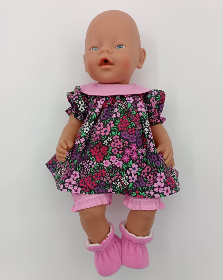 Zapf Baby Born doll in handmade dress