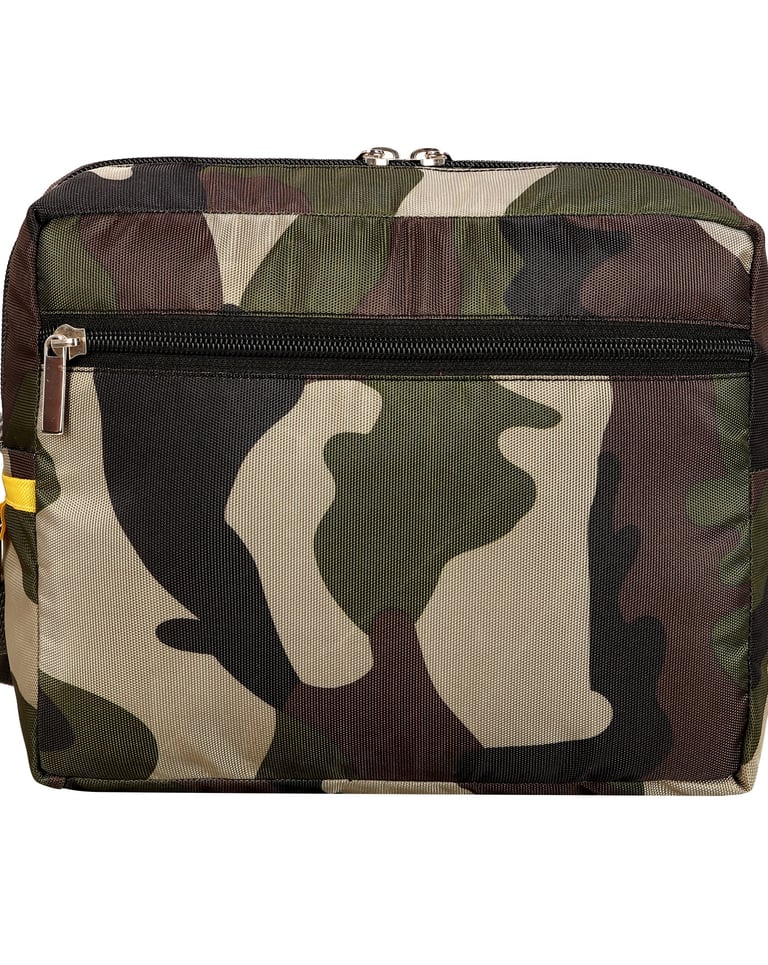 a camouflage sling bag with a camouflage print